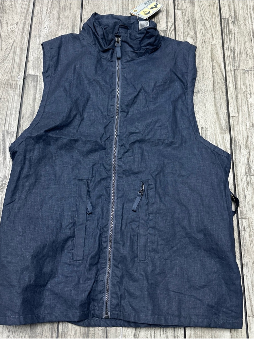 NWT VTG 90s Bugle Boy Tactical Utility Vest Grey Sz M Workwear Streetwear Skater